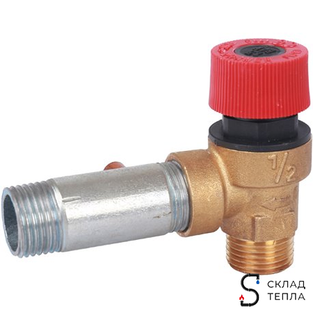 STOUT Клапан предохранительный с патрубком. Вид 1.