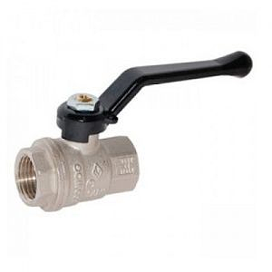 Кран шаровой полнопроходной Bugatti Oregon 300 - 2' (ВР/ВР, PN25, ручка-рычаг черная)