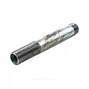 Сгон сталь удлиненный оц Ду 25 L=300мм б/комплекта из труб по ГОСТ 3262-75 КАЗ (1шт)