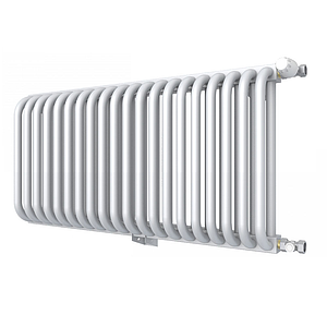 Радиатор 2 трубчатый Rommer 300 - 20 секций (боковое подключение, цвет белый RAL9016)