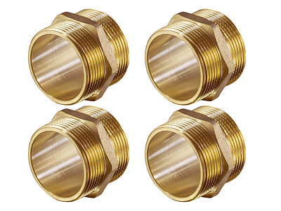 Ниппель латунный резьбовой равнопроходный TIM - 1 1/4' (4шт.)