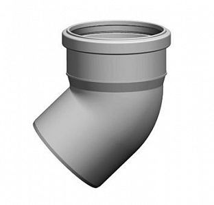 Отвод 15° для внутренней канализации шумопоглощающий СИНИКОН КОМФОРТ- 50