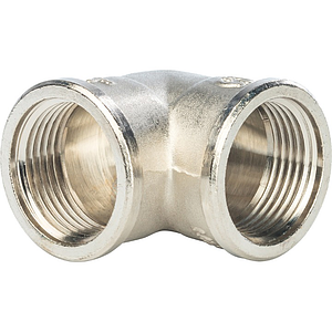 Отвод 90° латунный резьбовой равнопроходный STOUT (ВР/ВР) - 1/2' (никелированный)