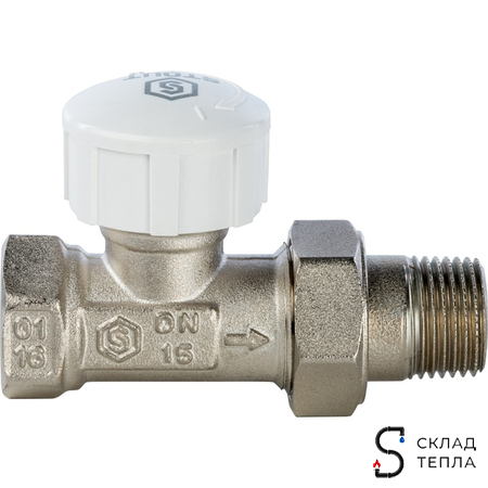 Клапан термостатический прямой STOUT - 1/2" (PN10, Tmax - 120°С). Вид 3.