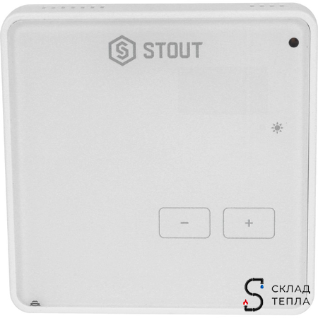 STOUT Проводной комнатный регулятор R-10z, белый. Вид 1.