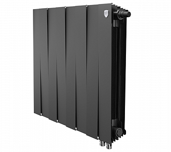 Радиатор биметаллический Royal Thermo PianoForte 500 Noir Sable (Н) (Чёрный) - 8 секций Радиатор биметаллический Royal Thermo PianoForte 500 Noir Sable (Н) (Чёрный) - 8 секций