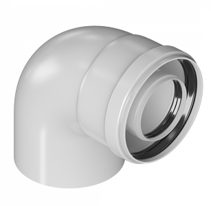 Отвод конденсационный Rommer 90гр. Ø60/100