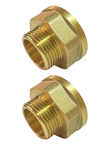 Переходник латунный с внутренней резьбой на наружную TIM - 1 1/2' x 1/2' (2шт.)