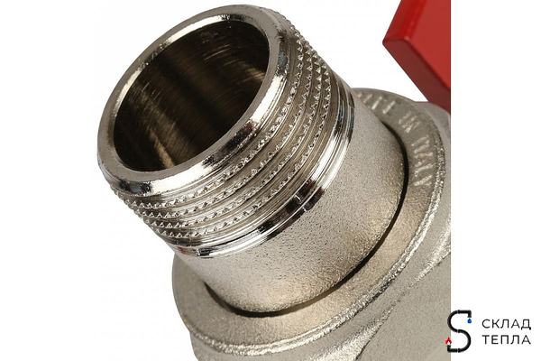 Кран шаровой полнопроходной ITAP IDEAL 098 - 3/4" (ВР/НГ, PN40, Tmax 150°С, ручка-бабочка красная). Вид 12.