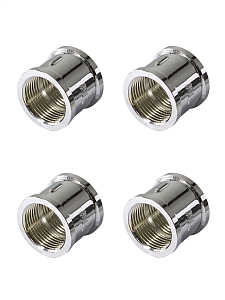 Муфта латунная резьбовая TIM - 3/4' (хромированная, 4шт)