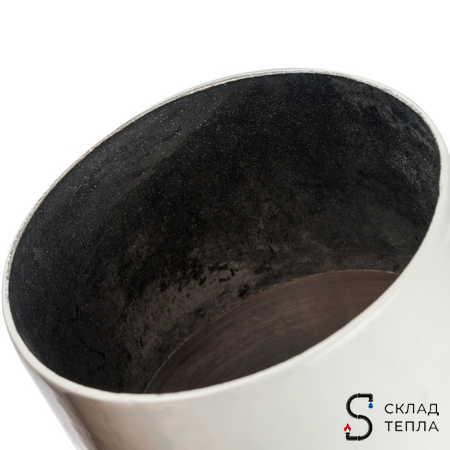 STOUT Элемент дымохода горизонтальный DN80 п/м с патрубком для отвода конденсата. Вид 5.