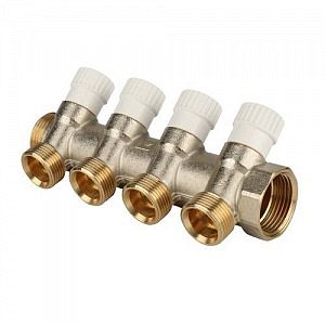 Коллектор регулирующий STOUT- 1' (НР/ВР) на 4 контура 3/4' (EK)