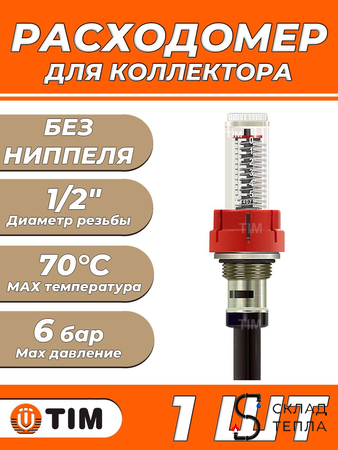 Расходомер для коллектора без ниппеля TIM . Вид 1.