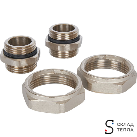 Насосно-смесительный узел STOUT - 1" (с термостатическим клапаном 20-55°C, без насоса). Вид 6.