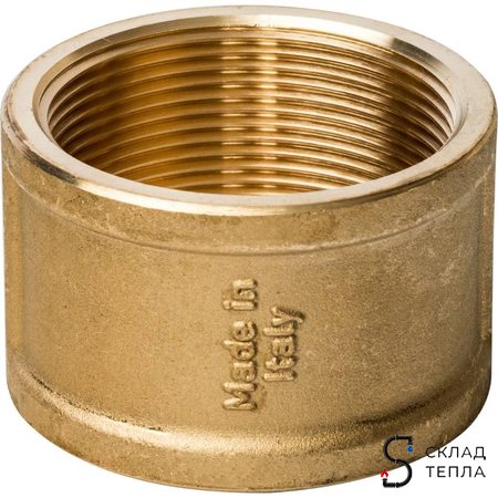 Муфта латунная резьбовая STOUT - 2". Вид 3.