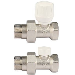 Комплект подключения радиатора ручной STOUT прямой 3/4' (2 клапана)