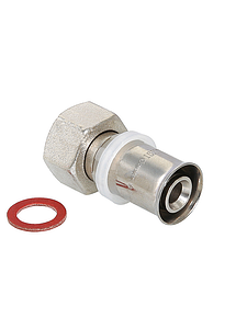 Пресс-муфта с накидной гайкой TIM - 16 x 1/2' (для металлопластиковых труб) 4шт