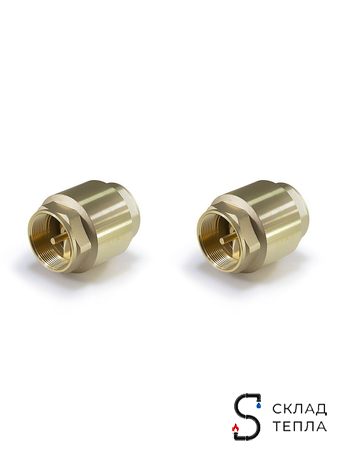 Клапан обратный TIM - 3/4" (ВР/ВР, затвор металлический, комплект 2 шт). Вид 2.