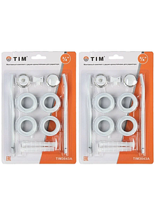 Набор пробок радиаторный с 2-мя кронштейнам 3/4' (11 предметов)-2 шт.