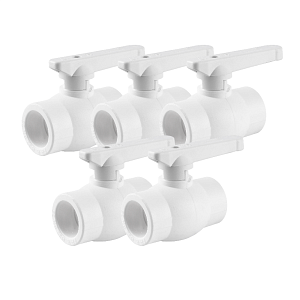 Кран шаровой TIM - 32 (Пайка/Пайка, ручка-рычаг) комплект 3шт