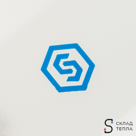 Отвод 45° для коаксиального дымохода STOUT D60/100 мм (с уплотнением и хомутом). Вид 8.