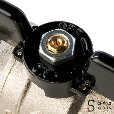 Кран шаровой полнопроходной STOUT - 3/4" (ВР/НГ, PN40, Tmax 150°С, ручка-бабочка черная). Вид 8.