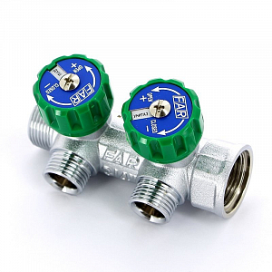 Коллектор FAR MULTIFAR 3821 - 1'(НР/ВР) на 2 контура 1/2'(EK)