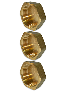 Заглушка латунная с внутренней резьбой TIM - 1 1/4' (3шт.)