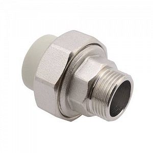 Переход на наружную резьбу разъемный FV Plast - 40 x 1'1/4 (для полипропиленовых труб, цвет серый)