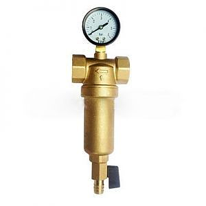 Фильтр с манометром 1/2' (для горячей воды) г-г