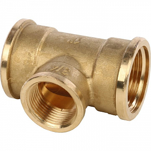 Тройник латунный резьбовой переходной STOUT (ВР) - 1' x 3/4' x 1'