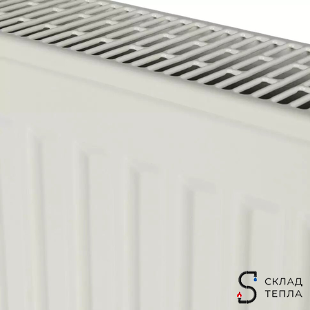 Радиатор стальной KERMI FKO 22 - высота 300 мм, длина 1000 мм с боковым подключением. Вид 7.