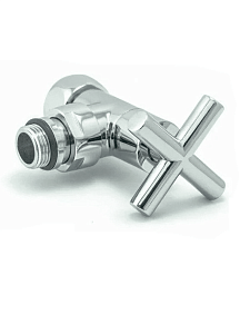 Вентиль угловой крестовой TIM 1' х 3/4' (НГ/НР) для полотенцесушителя (пара)