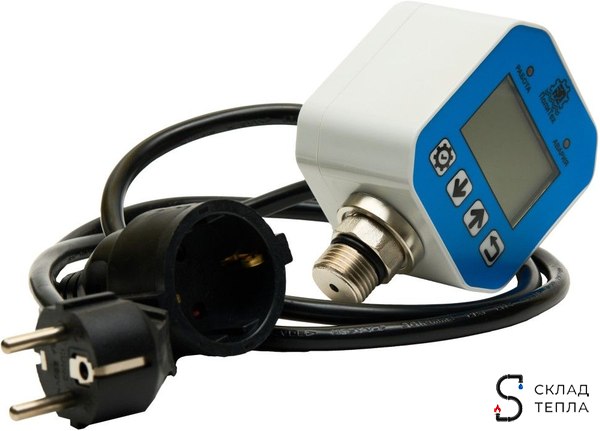 Реле давления электронное ПолиТех стандартное (10 бар, 1/2" НР, с кабелем). Вид 3.