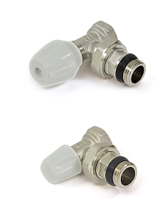 Комплект подключения радиатора Zeissler угловой ручной регулировки 1/2' (2 комплекта)