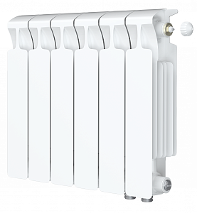 Радиатор биметаллический Rifar Monolit Ventil 350 - 7 секций (подключение нижнее справа) Радиатор биметаллический Rifar Monolit Ventil 350 - 7 секций (подключение нижнее справа)