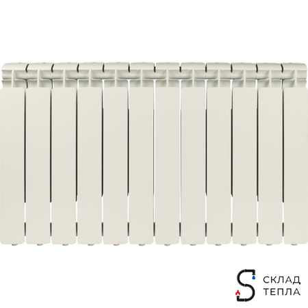 Радиатор алюминиевый STOUT Bravo 500 - 12 секций. Вид 2.