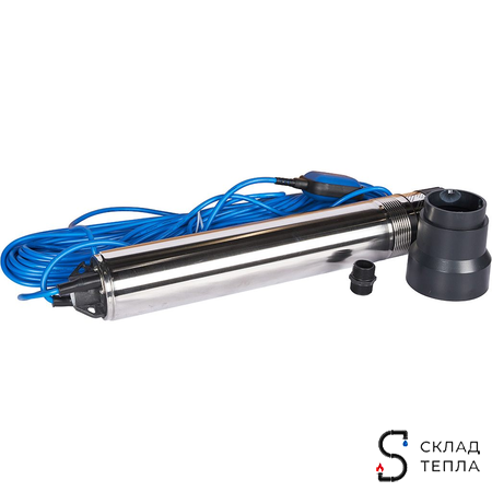 Насос колодезный Aquario ASP2-40-100WA - 0,93 кВт (однофазный, Hmax 70 м, Qmax 50 л/мин, кабель 25м). Вид 2.