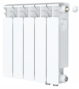 Радиатор биметаллический Rifar Base Ventil 350 - 5 секций (подключение нижнее справа)