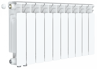 Радиатор биметаллический Rifar Base Ventil 350 - 10 секций (подключение нижнее слева)