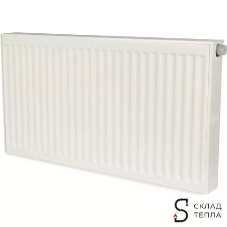 Радиатор стальной KERMI FTV 22 - высота 500 мм, длина 1400 мм с нижним подключением. Вид 1.