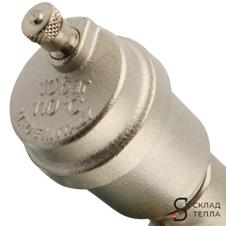 Коллекторная группа в сборе STOUT - 1" на 3 контура 3/4" (латунь, с расходомерами). Вид 6.