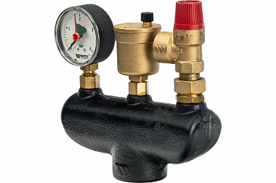 Группа безопасности котла WATTS KSG 30 G - 1' (консоль чугунная, до 50 кВт, 3 бар)