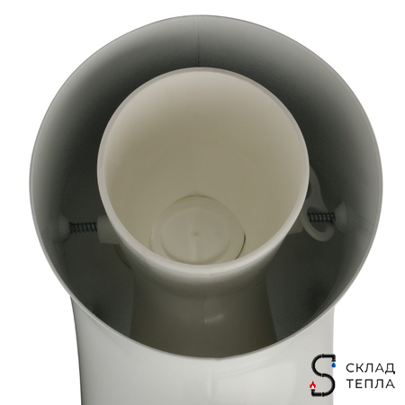 Отвод 90° с инспекционным окном для коаксиального дымохода STOUT D60/100 мм (для конденсац. котла). Вид 5.