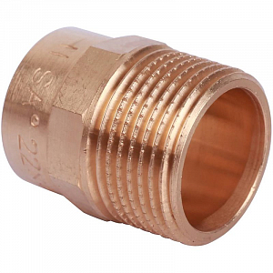 Переход на наружную резьбу Sanha 22х3/4'  для медных труб под пайку 4243g