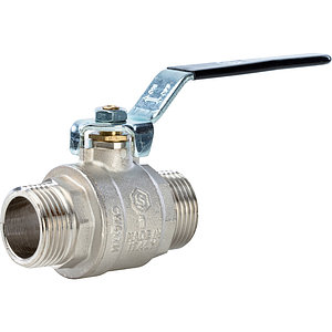 Кран шаровой полнопроходной STOUT - 1/2' (НР/НР, PN40, Tmax 150°С, ручка-рычаг черная)