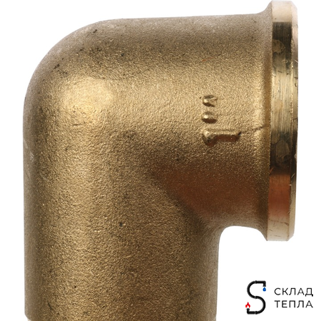 Отвод 90° латунный резьбовой равнопроходный STOUT (НР/ВР) - 1/2". Вид 7.