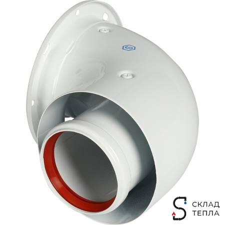 Комплект прохода через стену для коаксиального дымохода STOUT D60/100 мм (для котлов Protherm Ягуар). Вид 7.