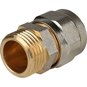 Переход на наружную резьбу STOUT - 16 x 1/2' (винтовой, для металлопластиковых труб)