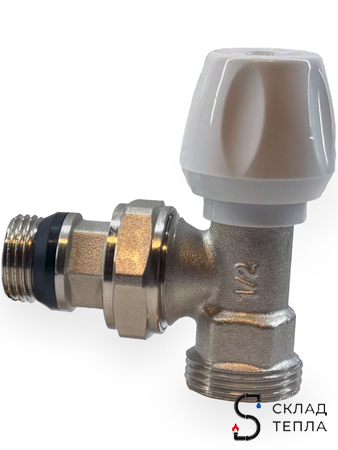 Вентиль ручной регулировки угловой 1/2"х3/4" ЕК Zeissler для быстрого монтажа . Вид 6.
